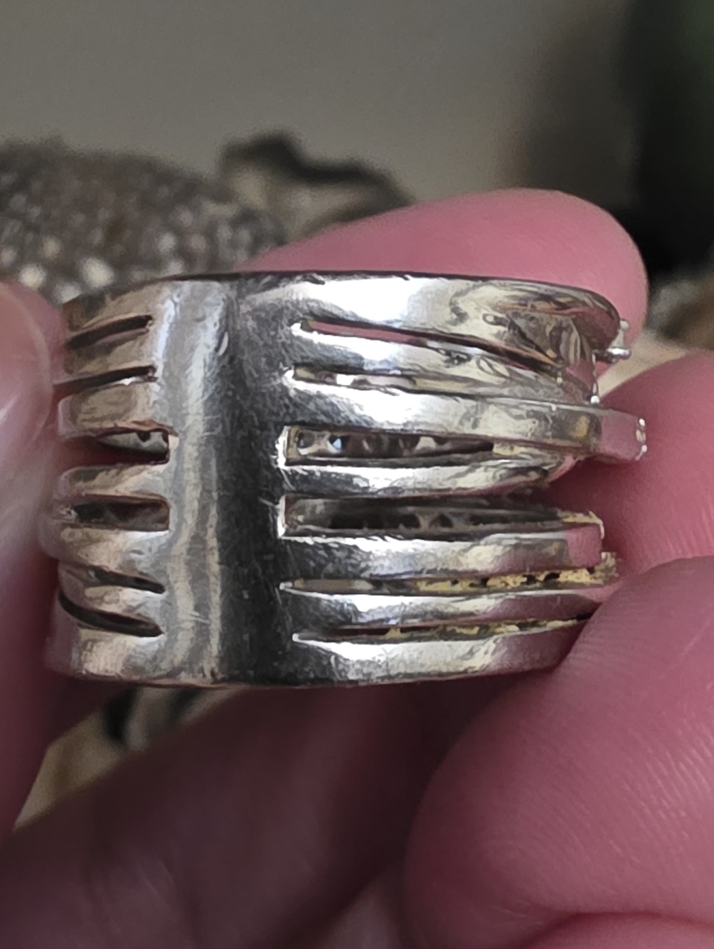 Crislu Entwined Platinum Plated & Silver Multi-Row CZ Wrap Ring - Picture 8 of 16